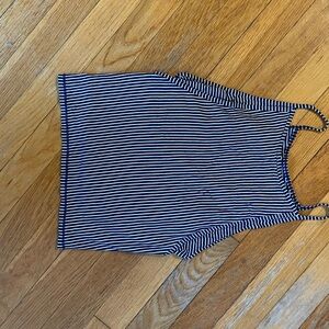 Lululemon navy & white Striped Tank Top/crop